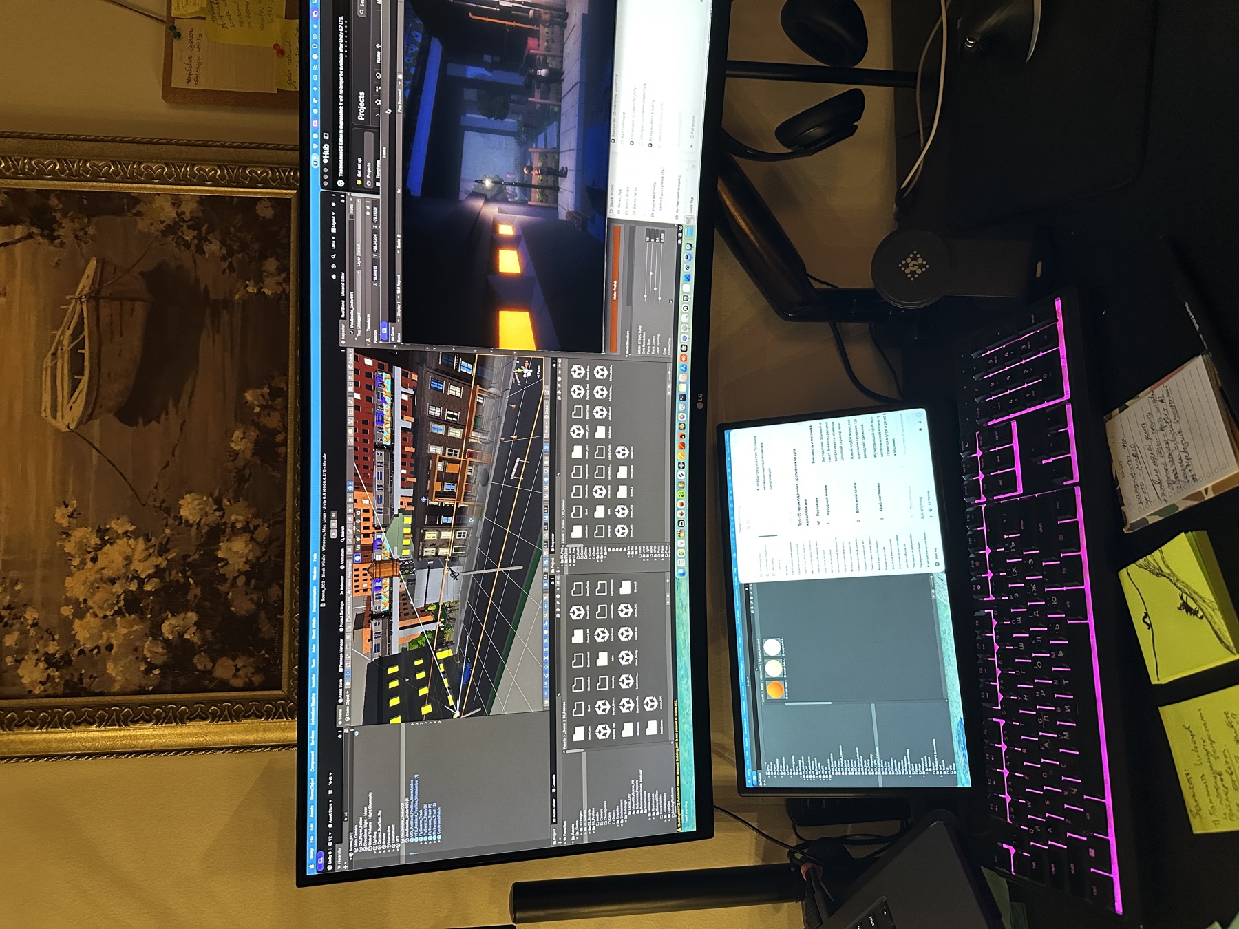 Close view of Block Wildin' city location production inside the Unity editor